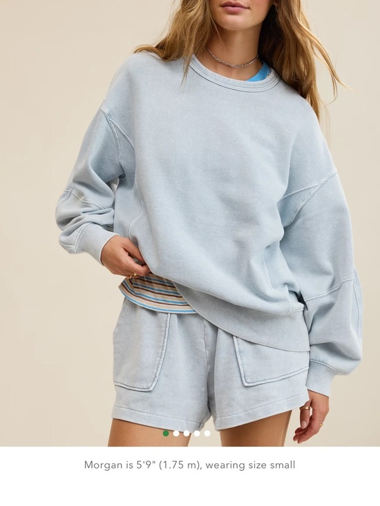 aerie Pants - Aerie Go-To Sweatshirt in Cloud Wash